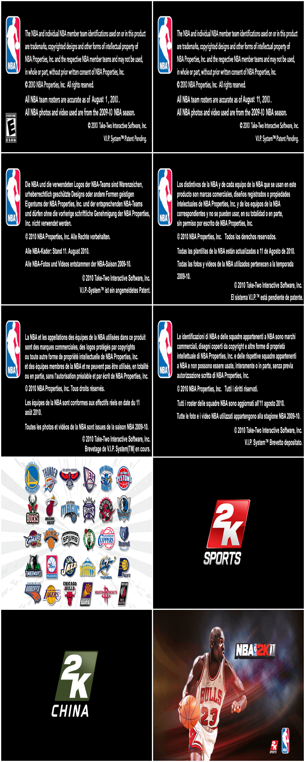 NBA 2K11 - Copyright & Title Screens