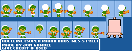 Kirby Customs - Adeleine (Super Mario Bros. NES-Style)