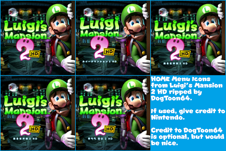 Luigi's Mansion 2 HD - HOME Menu Icons