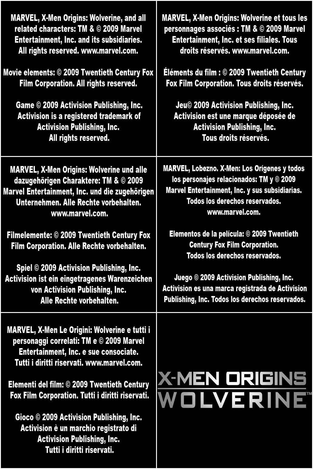 X-Men Origins: Wolverine - Opening Screens