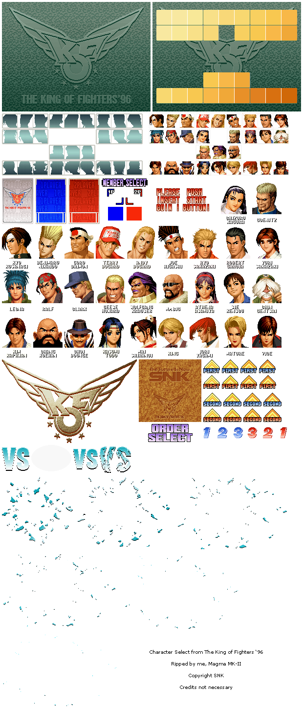 The King of Fighters '96 - Character Select
