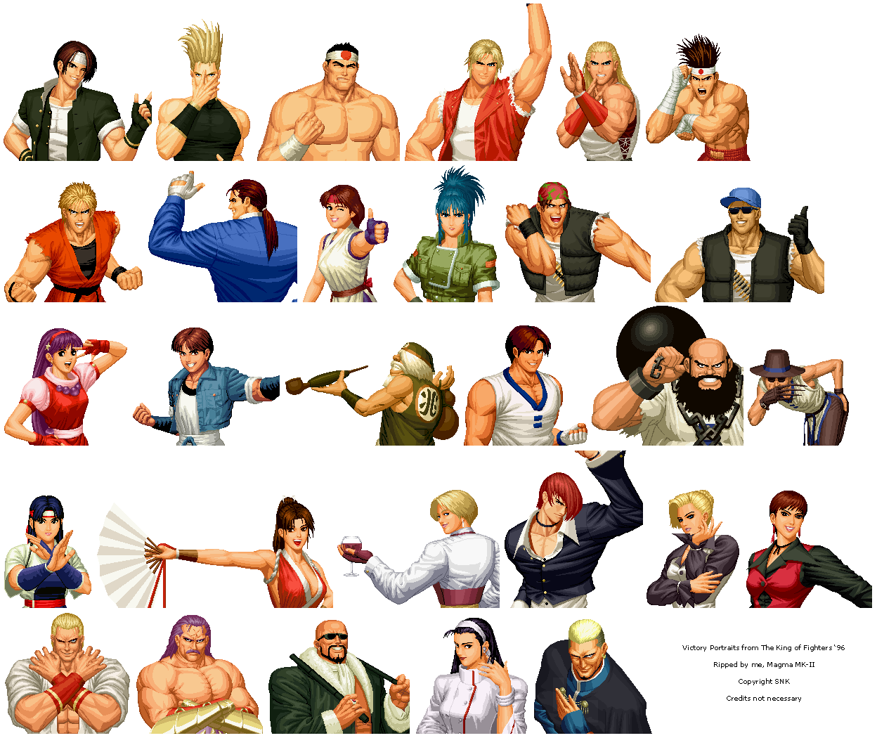 The King of Fighters '96 - Victory Portraits