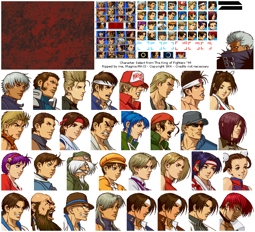 The King of Fighters '99 - Character Select