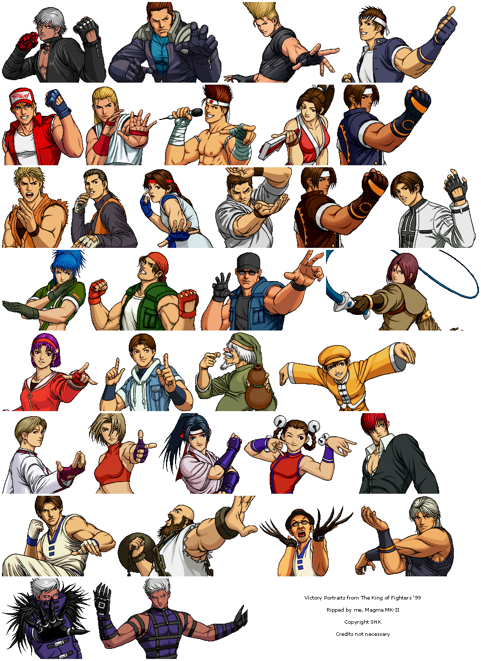 The King of Fighters '99 - Victory Portraits