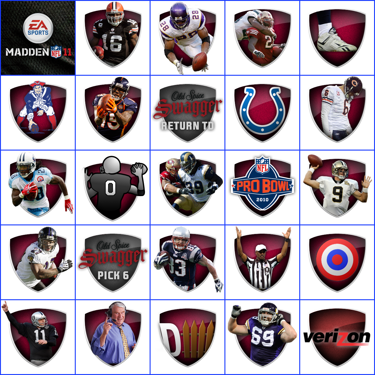 Madden NFL 11 - Trophy Icons