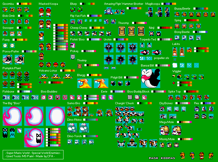 SMW Enemies (Special World, Expanded)