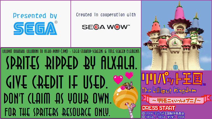 Sega Startup Screens & Title Screen Elements