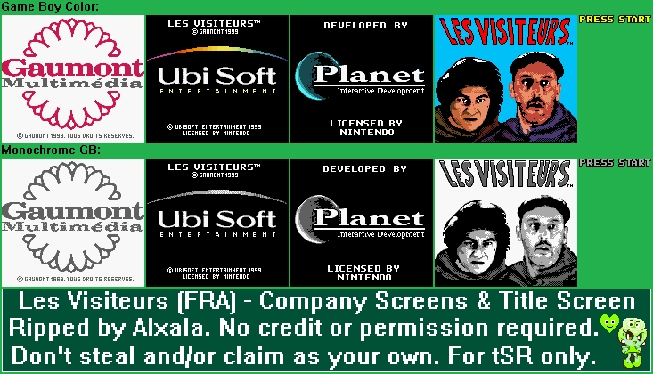 Les Visiteurs (FRA) - Company Screens & Title Screen