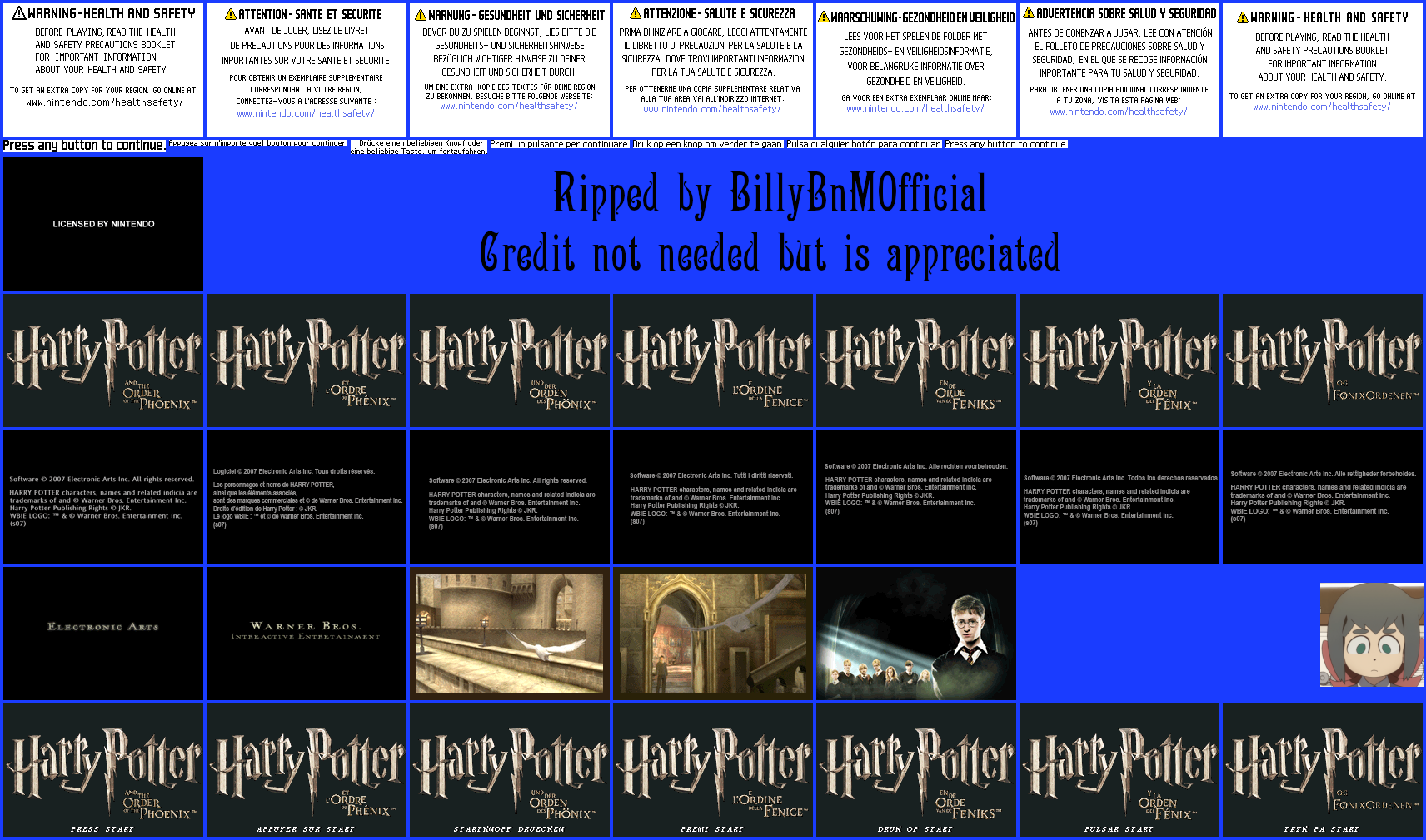 Harry Potter and the Order of the Phoenix - Health & Safety, Copyright, Title Screens, & Opening Cutscene