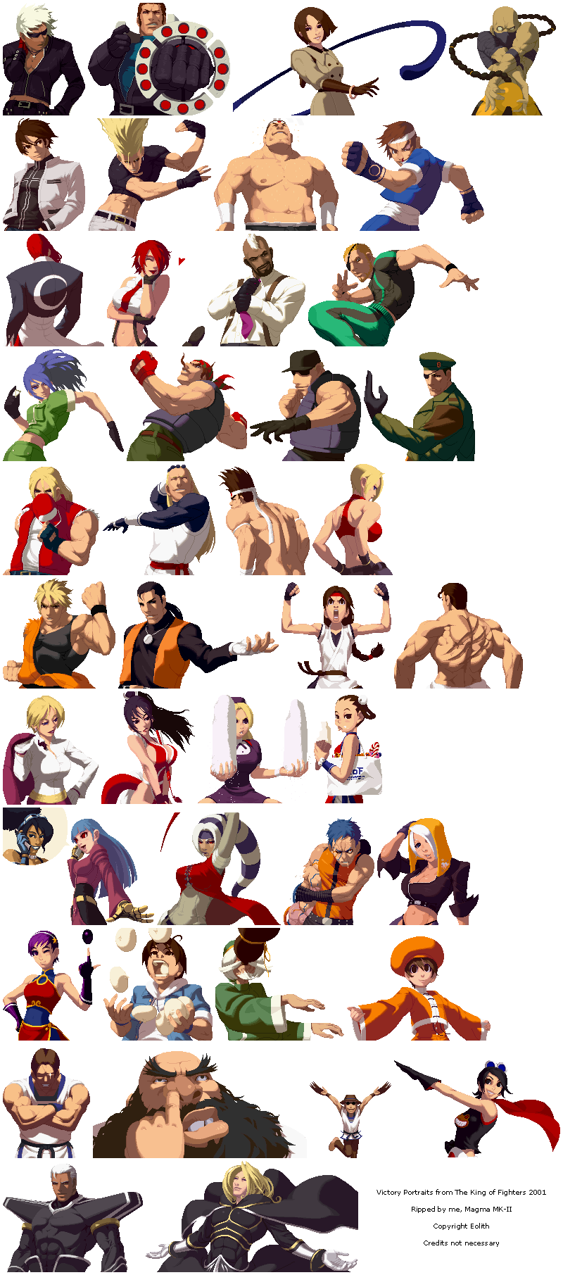 The King of Fighters 2001 - Victory Portraits