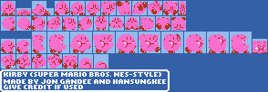 Kirby (Super Mario Bros. NES-Style)