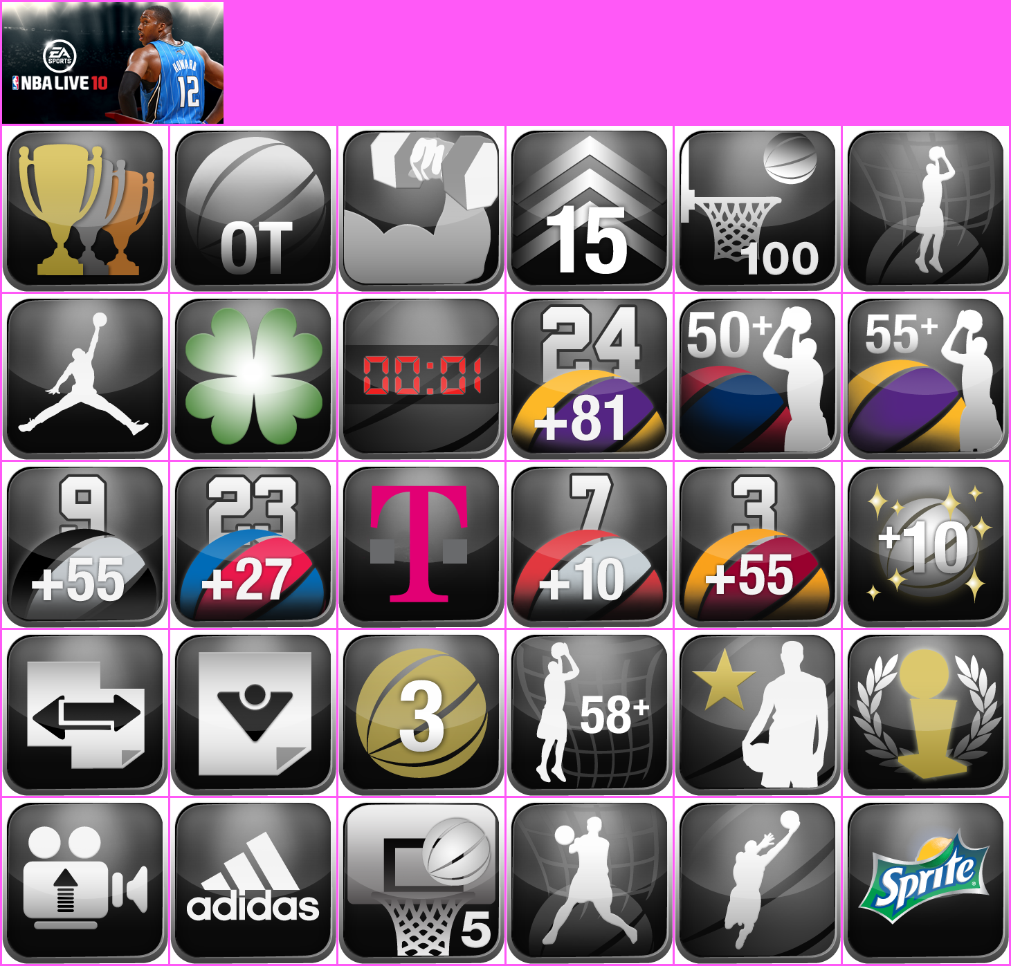 NBA Live 10 - Trophy Banner & Icons