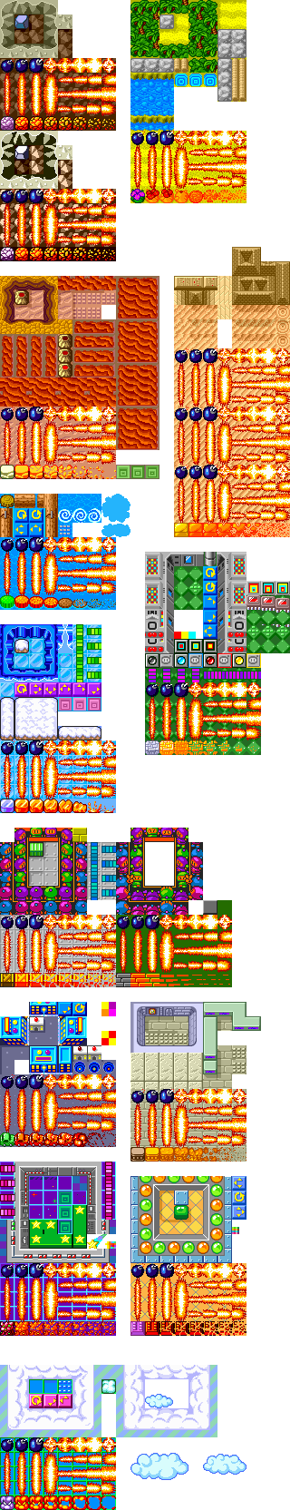 Bomberman '93 - Tilesets