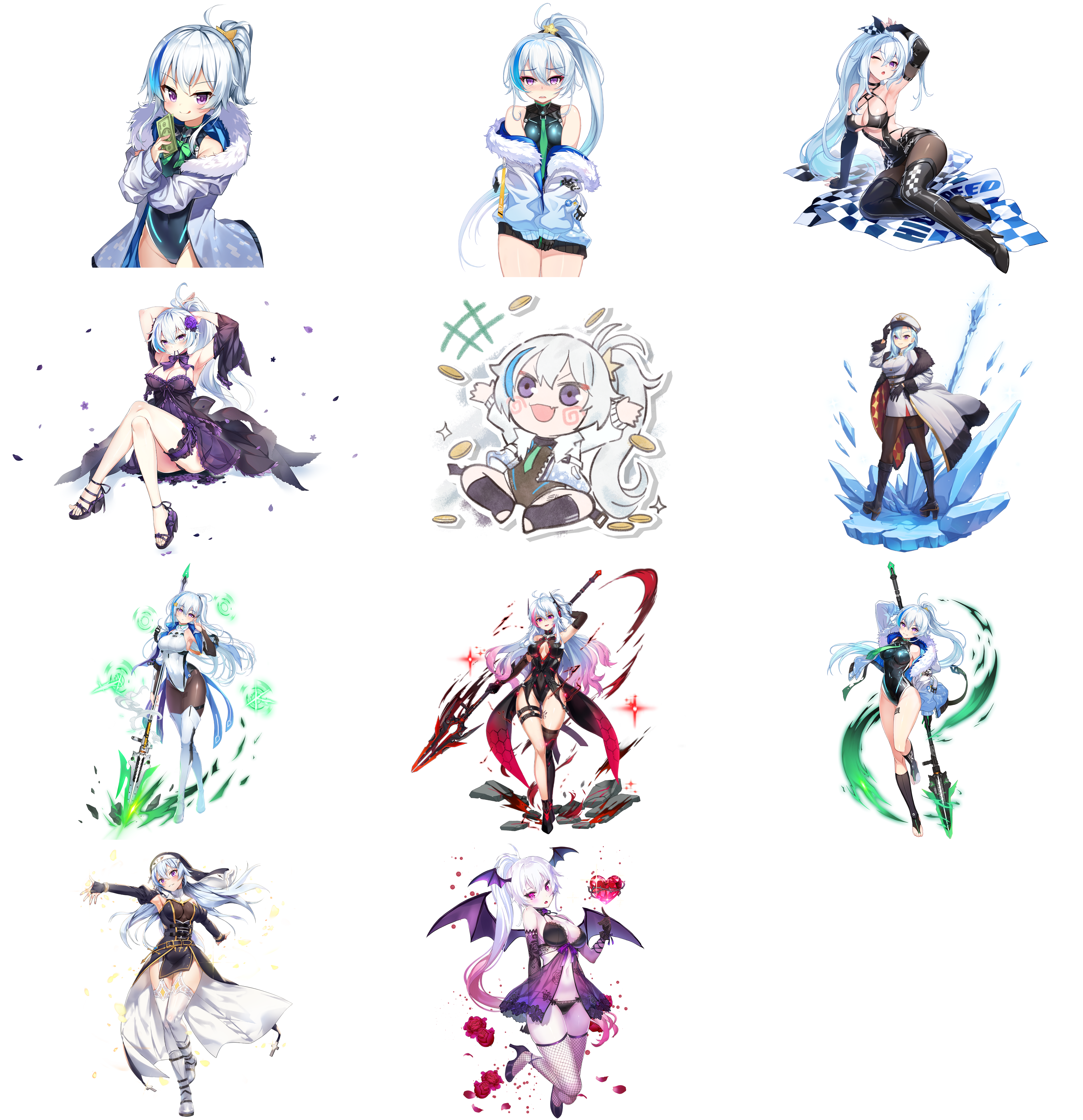 Soulworker - Ephnel Costume Album Illustrations