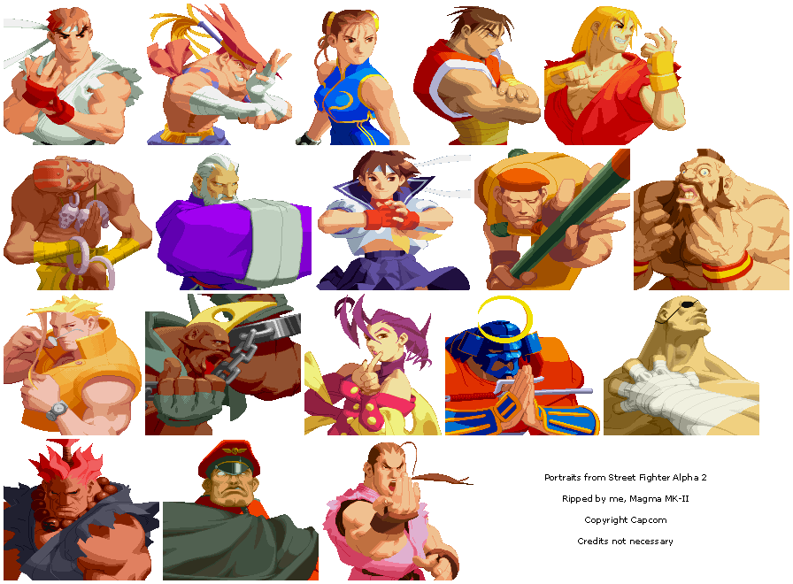 Street Fighter Alpha 2 - Portraits