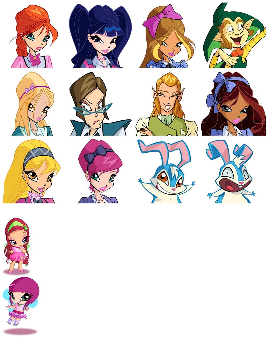 Winx Club: Winx Fairy School - NPC Portraits