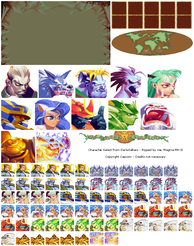 The Spriters Resource - Full Sheet View - Darkstalkers: The Night ...