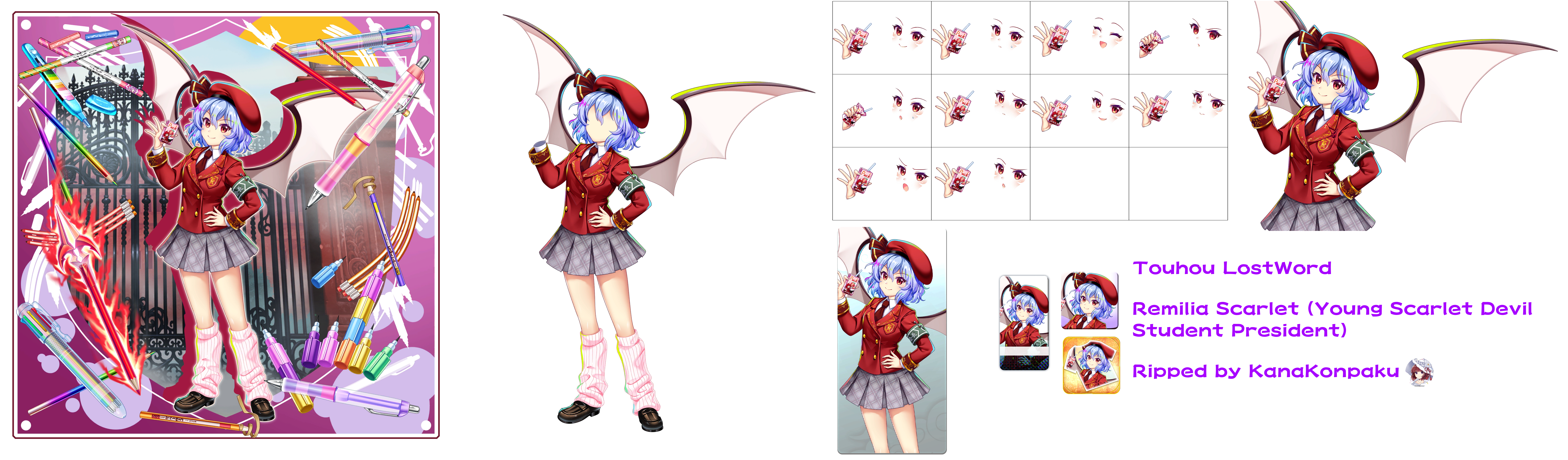 Touhou LostWord - Remilia Scarlet (Young Scarlet Devil Student President)