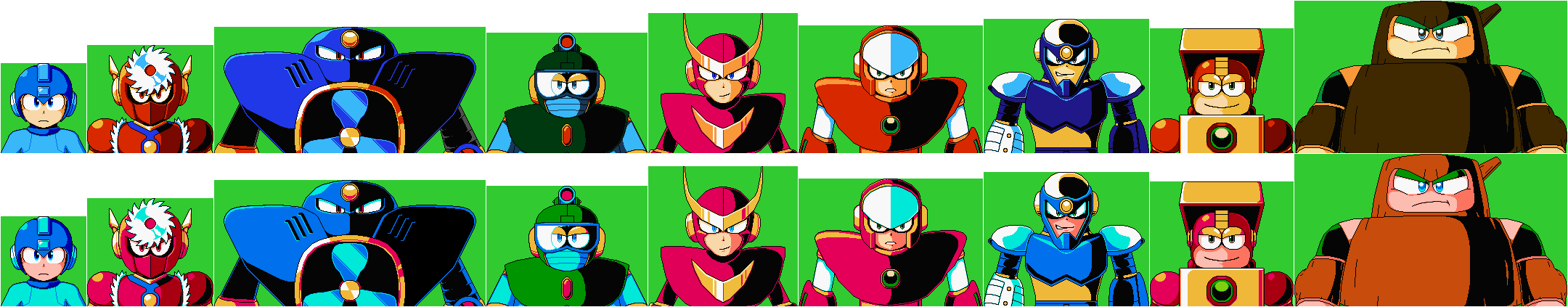 Mega Man Customs - Mega Man 2 (Pixel Art)