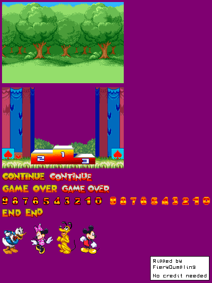 Disney Speed (Bootleg) - Game Over/End Screen