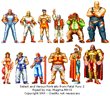 The Spriters Resource - Full Sheet View - Fatal Fury 2 - Select and ...