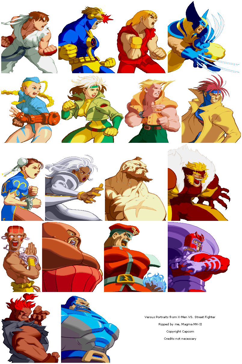 X-Men VS. Street Fighter - Versus Portraits