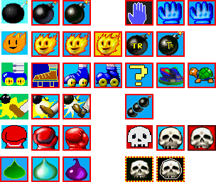 Atomic Bomberman - Items