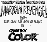 Looney Tunes Collector: Martian Revenge - Game Boy Error Message