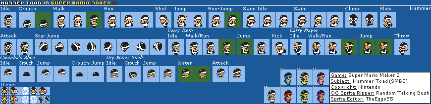 Mario Customs - Hammer Toad (SMB3, SMM2-Style)