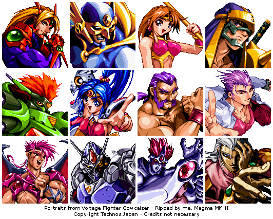 Voltage Fighter Gowcaizer - Portraits