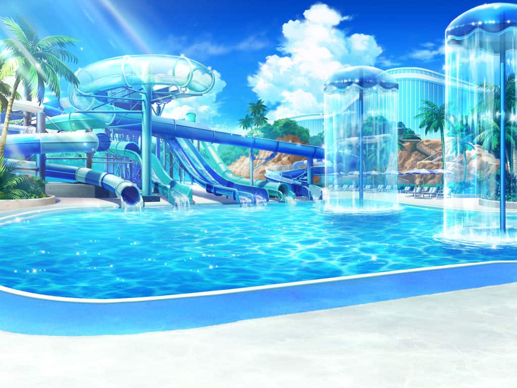 Puella Magi Madoka Magica Side Story: Magia Record - Water Park (Slides) [bg_adv_20561]