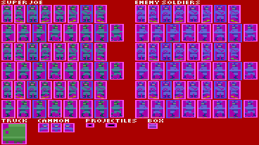 Commando (Atari 2600) - General Sprites