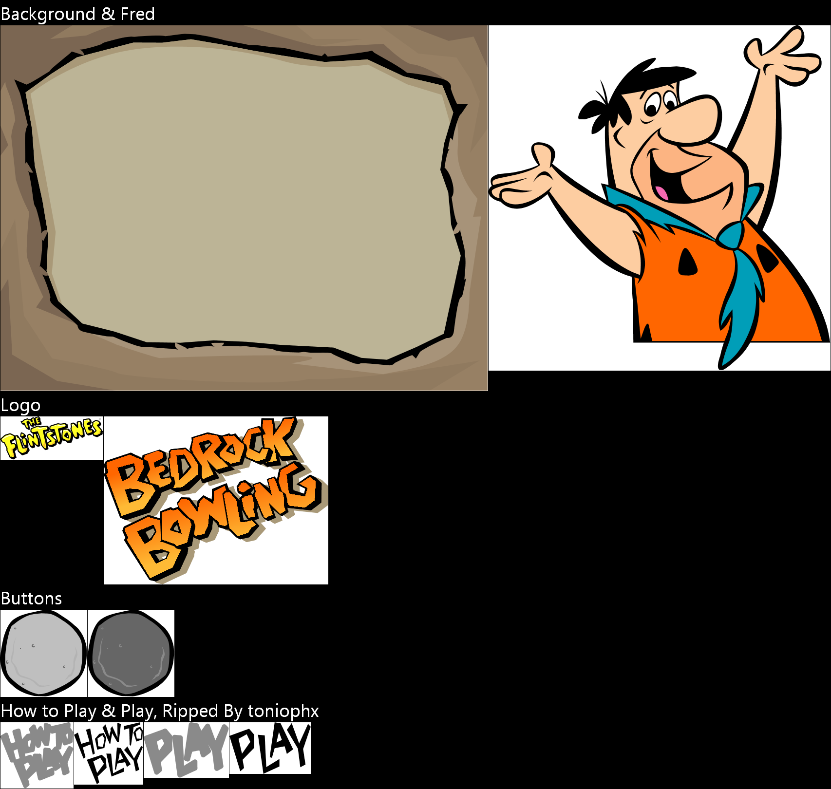 The Flintstones: Bedrock Bowling - Title Screen