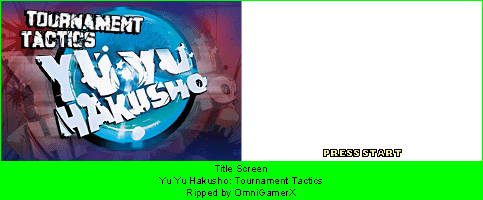 Yu Yu Hakusho: Tournament Tactics - Title Screen