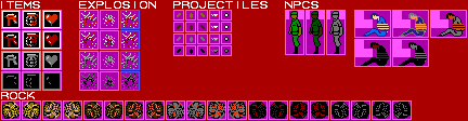 Mottomo Abunai Deka (JPN) - NPCs, Items, Projectiles, & Effects