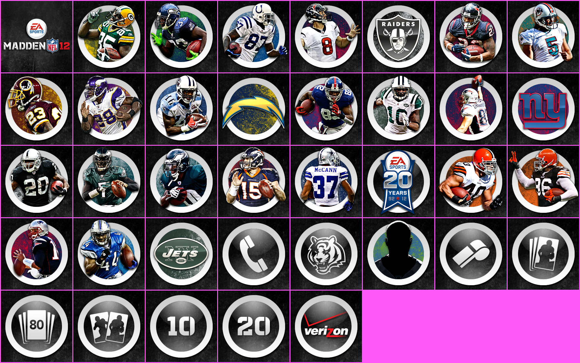 Madden NFL 12 - Trophy Icons