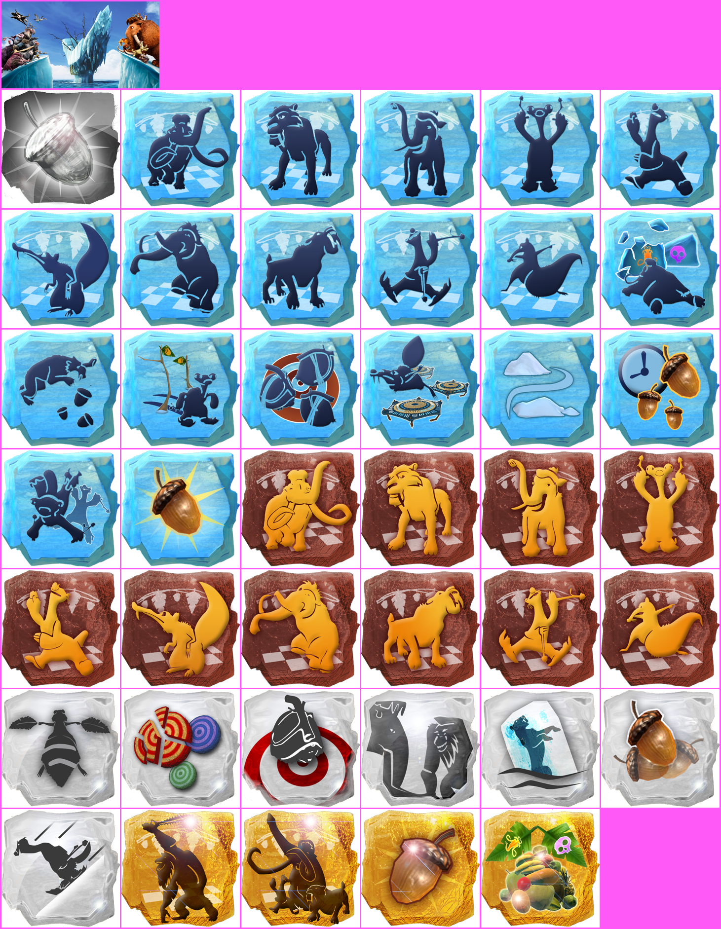 Ice Age 4: Continental Drift - Arctic Games - Trophy Banner & Icons