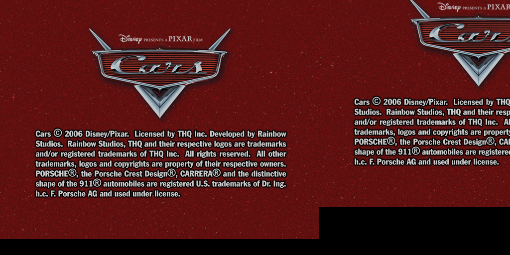 Cars - Copyright Screen