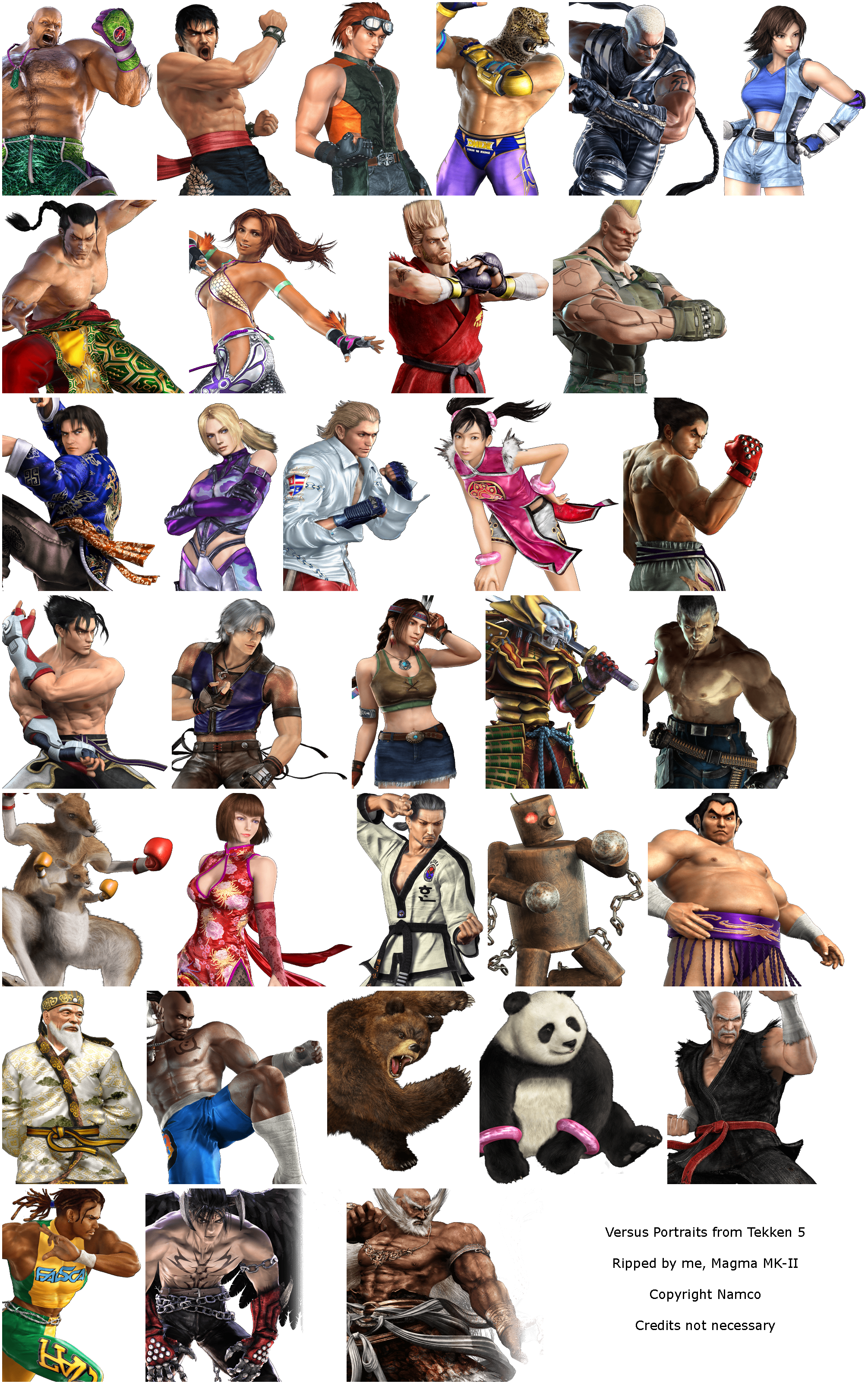 Tekken 5 - Versus Portraits