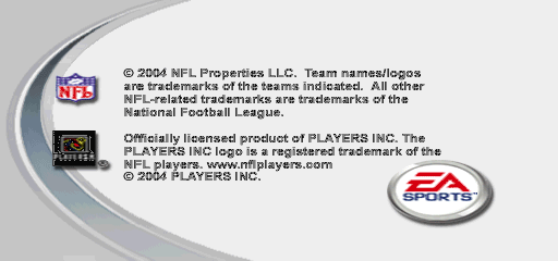 Madden NFL 2005 - Copyright Screen