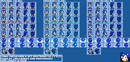 Sonic (Mega Man 8-bit Deathmatch-Style)