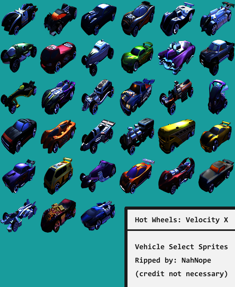 Vehicle Select Sprites