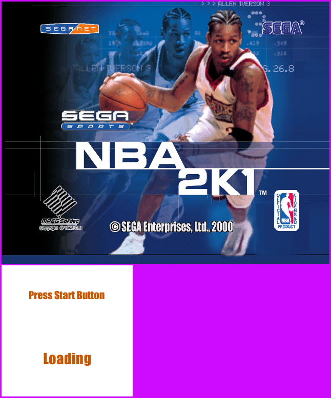 NBA 2K1 - Title Screen