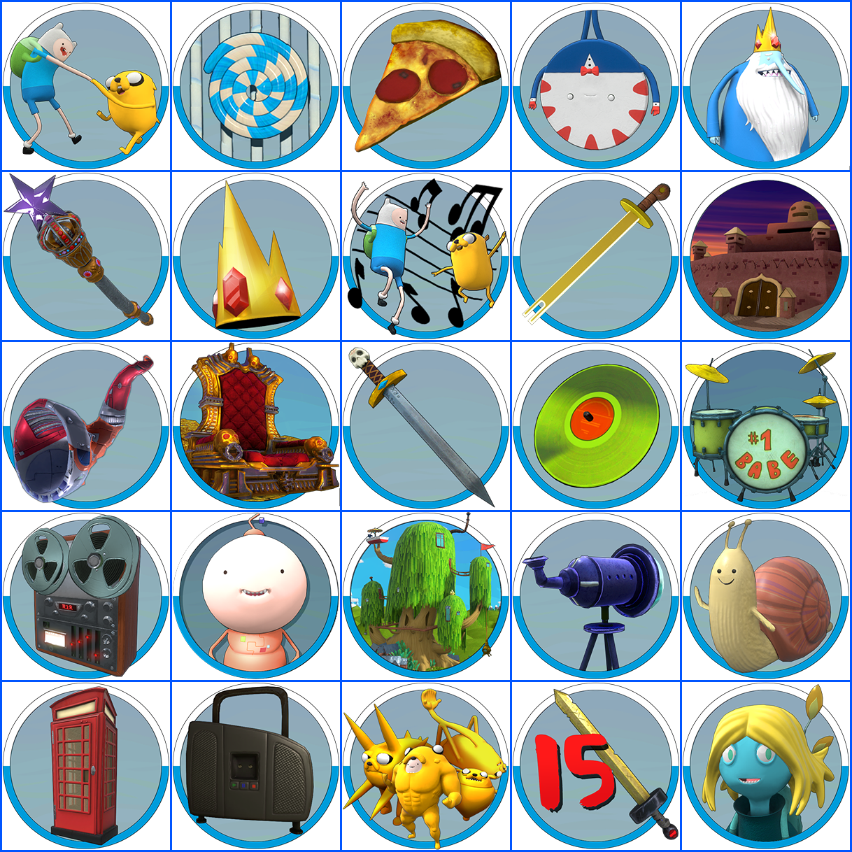 Adventure Time: Finn & Jake Investigations - Trophy Icons