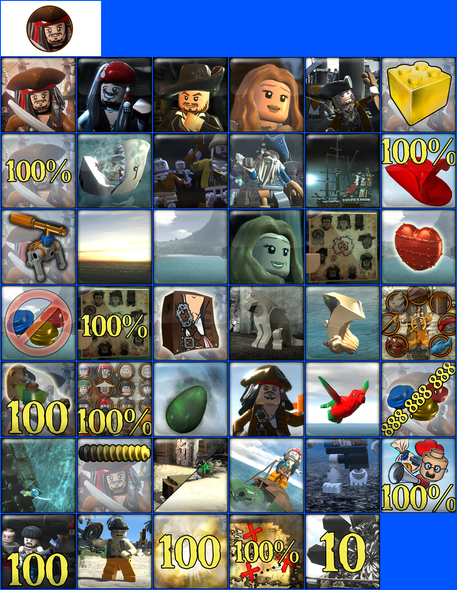 LEGO Pirates of the Caribbean: The Video Game - Trophy Banner & Icons