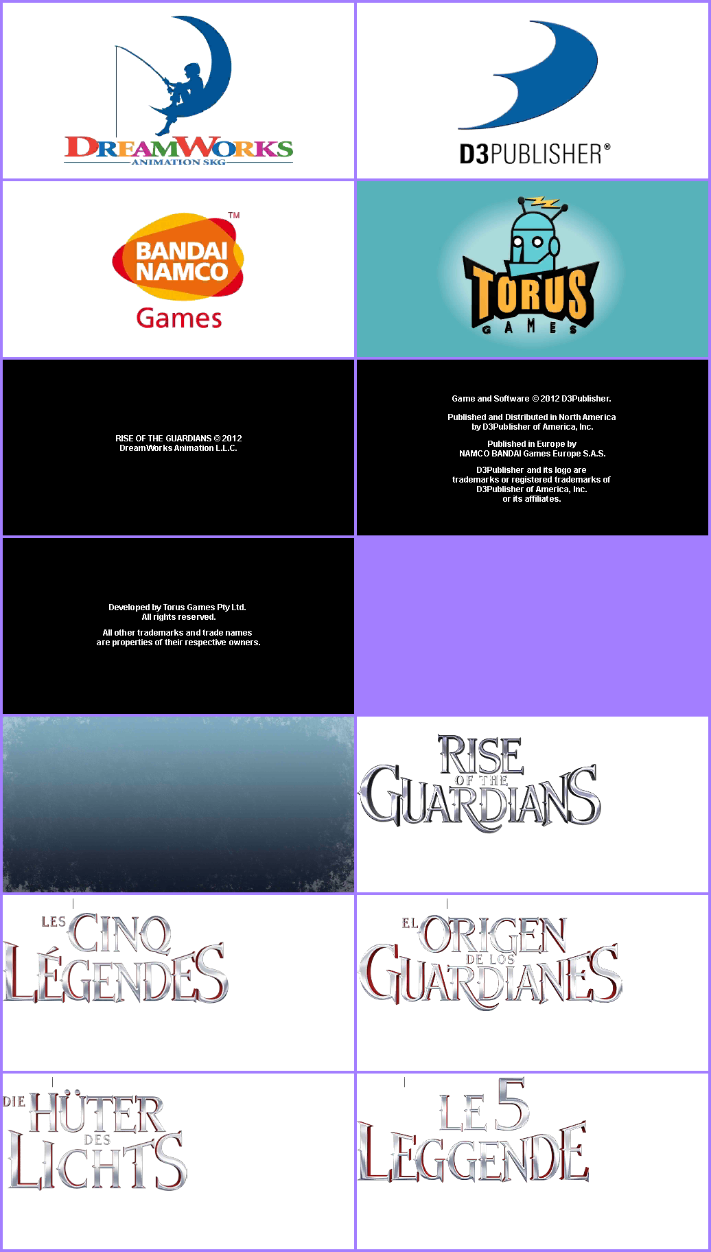 Copyright & Title Screens