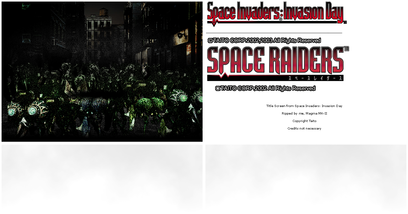 Space Invaders: Invasion Day / Space Raiders - Title Screen