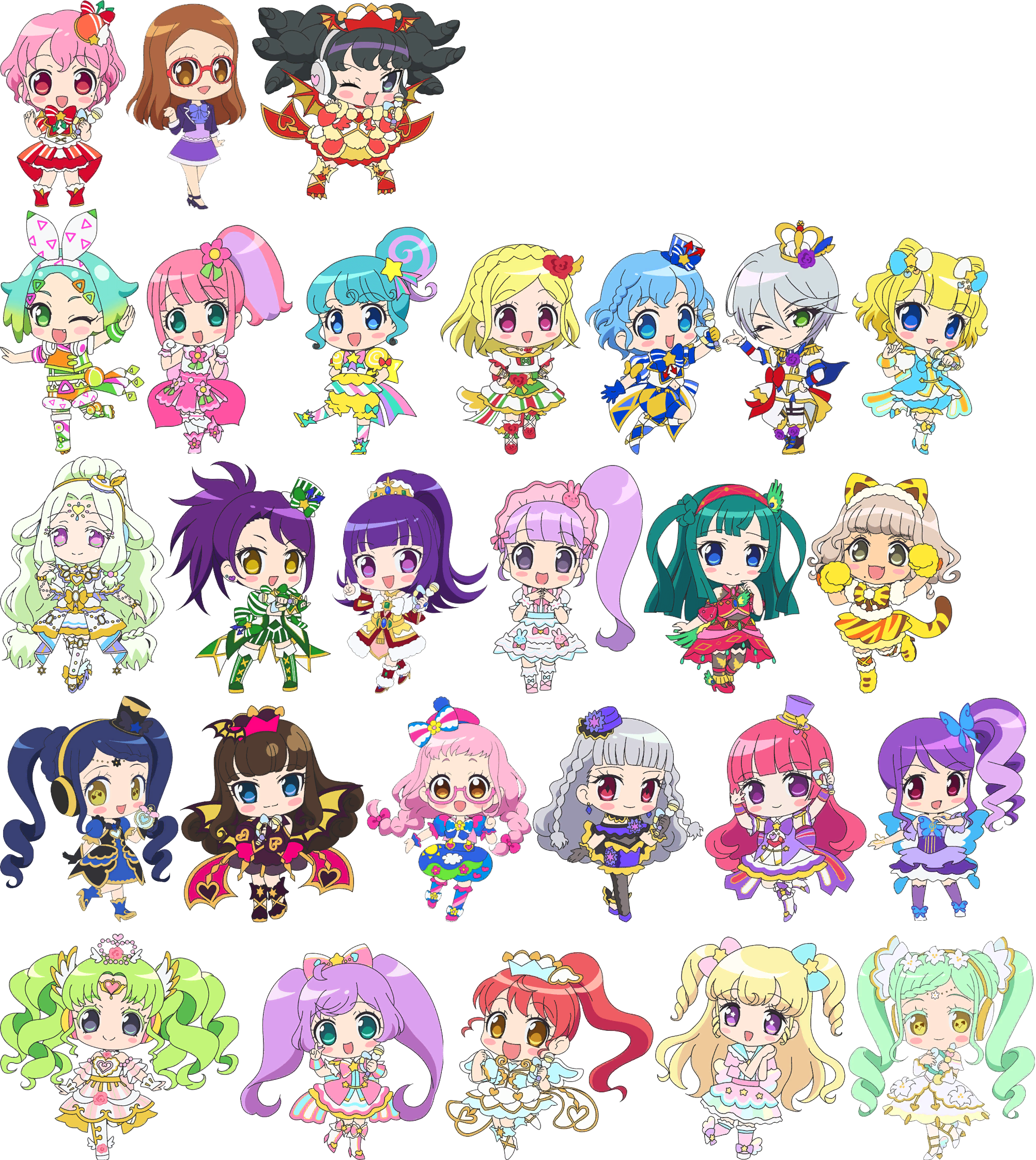 PriPara: All Idol Perfect Stage! (JPN) - SD Characters