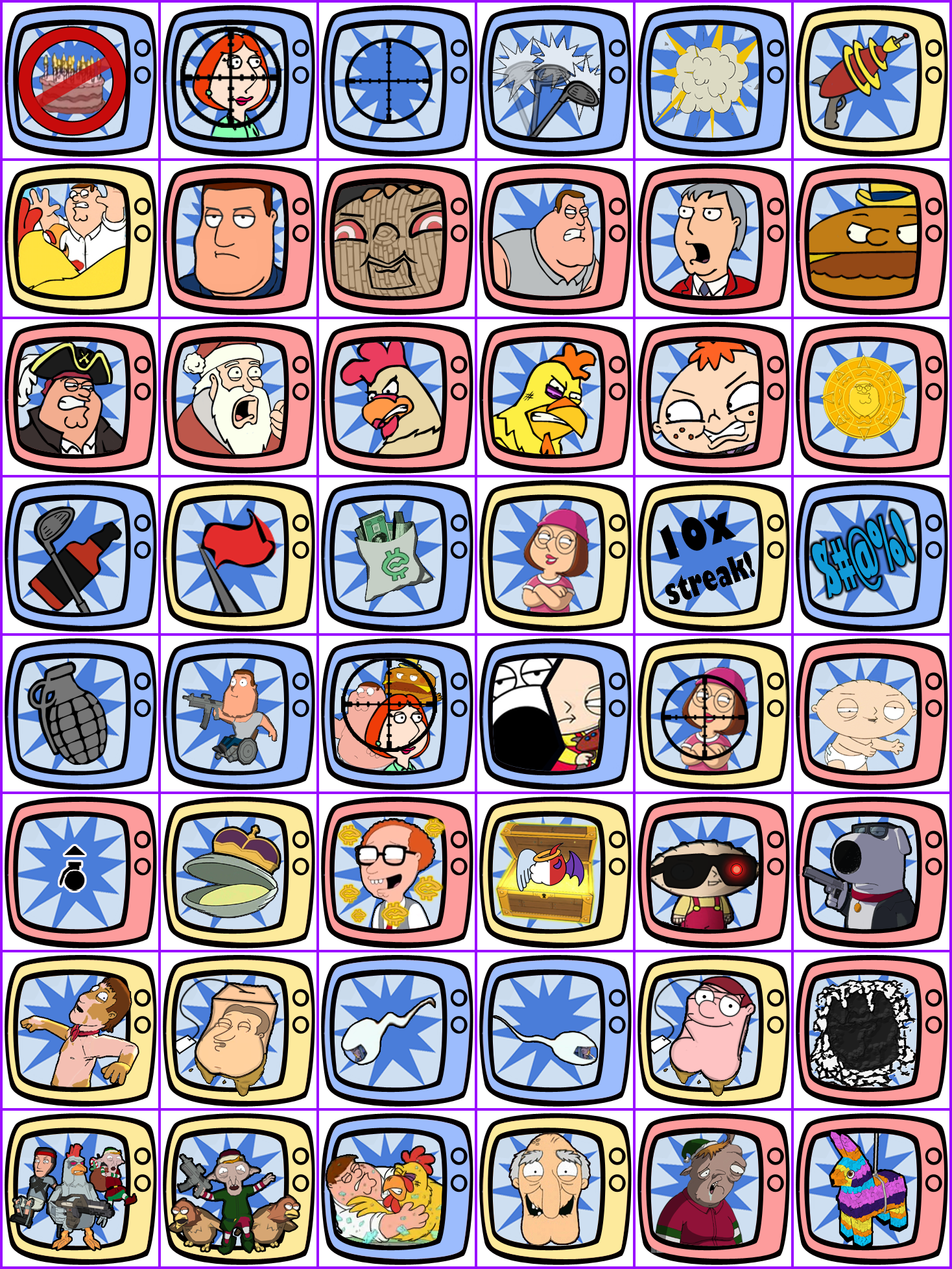 Family Guy: Back to the Multiverse - Trophy Icons