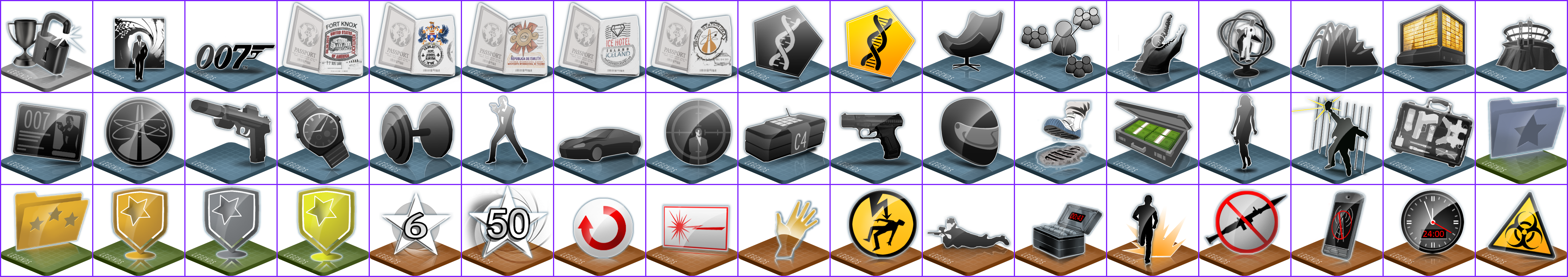 007 Legends - Trophy Icons